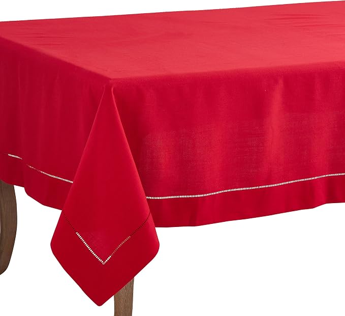 SARO LIFESTYLE Hemstitched Border Tablecloth by SaroLifestyle