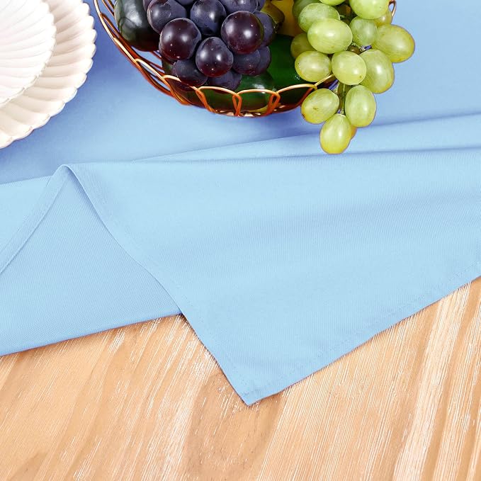MEANMOY Baby Blue Table Runner 72 Inches Long Waterproof Table Runners | - Image 5