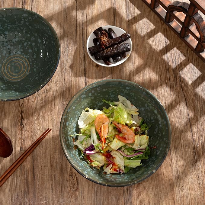 8 Inch Ceramic Ramen Bowl Set of 2, 40oz Japanese Bowls - Image 5