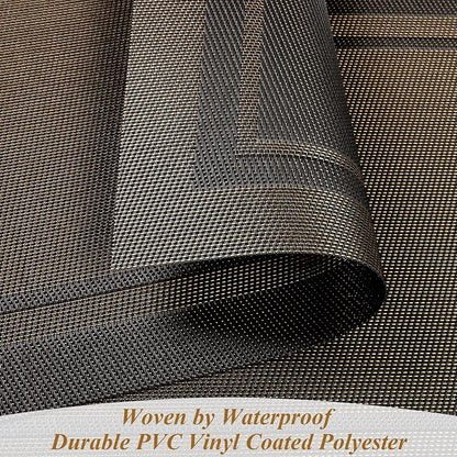 SHACOS Woven Vinyl Placemats Set of 4 Wipe Clean Place Mats - Image 2