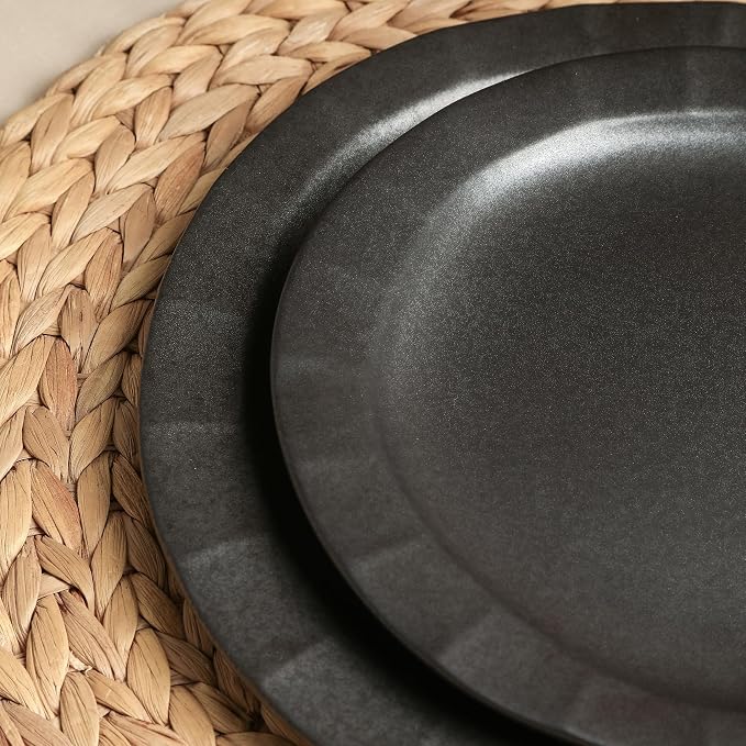 Stone Lain Oasis Stoneware Plate Dish Set, 4-Piece Dinner Plates - Image 3