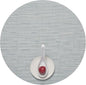 Chilewich Bamboo Placemats Set of 4 - Round Woven Placemats - Reusable, Stain-Resistant, Indoor/Outdoor Tabletop Protection - 15" - Seaglass