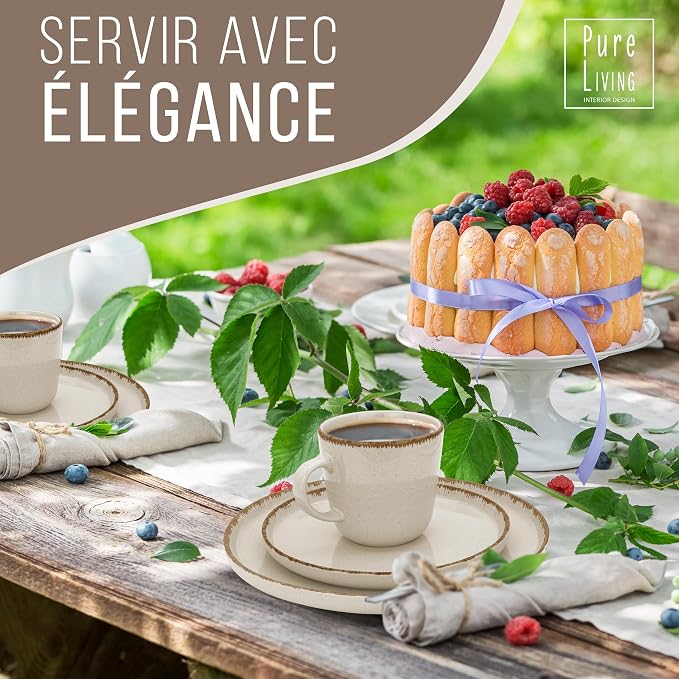 24 Piece Stoneware Dinnerware Set - Image 8