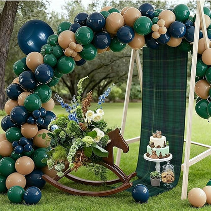 Gilprop 6 Pcs 72 x 13'' Tartan Plaid Bear Babyshower Table Runner Vintage - Image 3