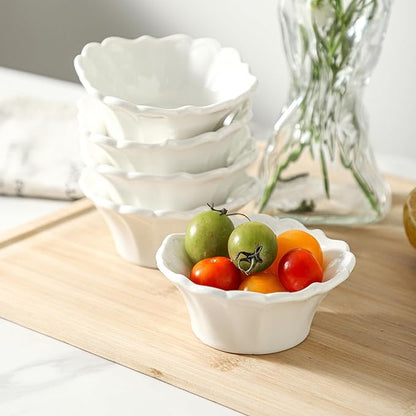 UIBFCWN 3.3oz White Dipping Bowl Set of 10, 3.7inch Ceramic Soy Sauce Dishes, Small Pinch Bowls for Condiment Sushi Olive Oil Ketchup, Dipping Sauce Cups/Bowls/Dishes for Kitchen