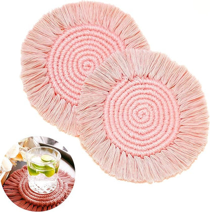 Boho Coasters Set of 2, Cute & Absorbent Drink Coasters by Unknown