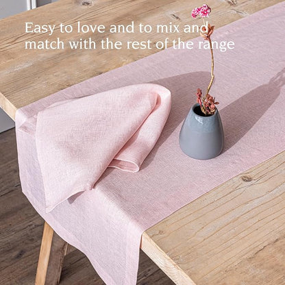 Over&Back 18x108 Washed 100% Linen Table Runner - Image 3
