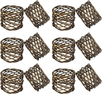 ITOS365 Handmade Round Mesh Napkin Rings Holder by ITOS365