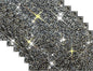 Black Square Placemats - Heat Resistant Rhinestone Decor Set of 6