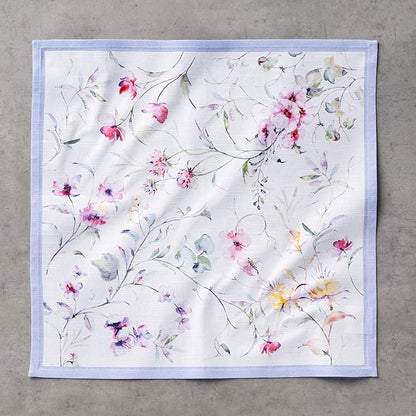 Maison d' Hermine Cloth Napkins Set of 4 100% Cotton Everyday Reusable Square Napkins Cloth Washable Dinner Party Wedding Restaurant Valentines Day Decorations Spring/Summer (Summer Floral, 20" x 20")