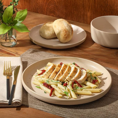 Gibson Elite Pasco 12 Piece Plates and Bowls Reactive Glaze Dishes Stoneware - Image 5