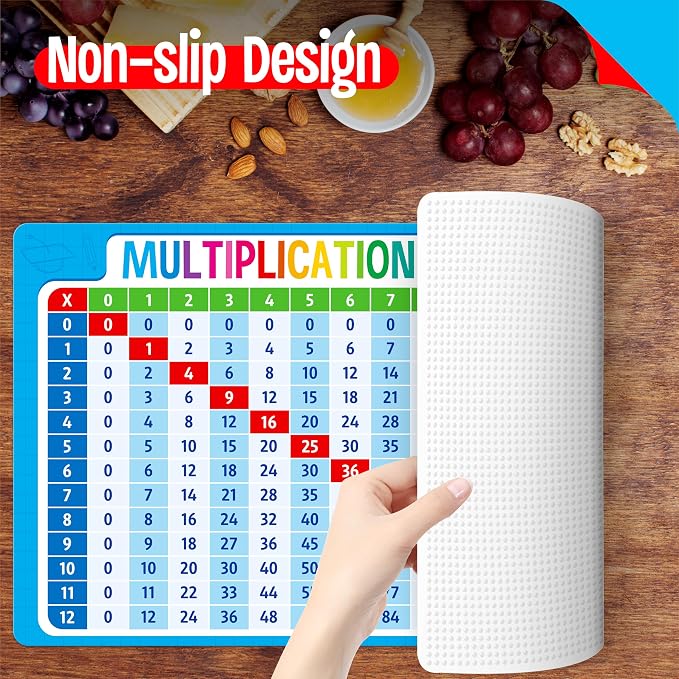 6 Pack Placemats for Kids, Non-Slip Washable Table Mat, Reusable Subtraction - Image 5
