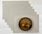 Solino Home Linen Natural Placemats Set of 6-100% Pure Linen Placemats 14 x 19 Inch for Spring, Easter - Fete