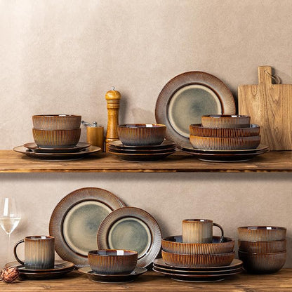 8.5" Ceramic Pasta Bowls Set of 4, Salad Bowls | Versatile Serving Bowls - Image 7