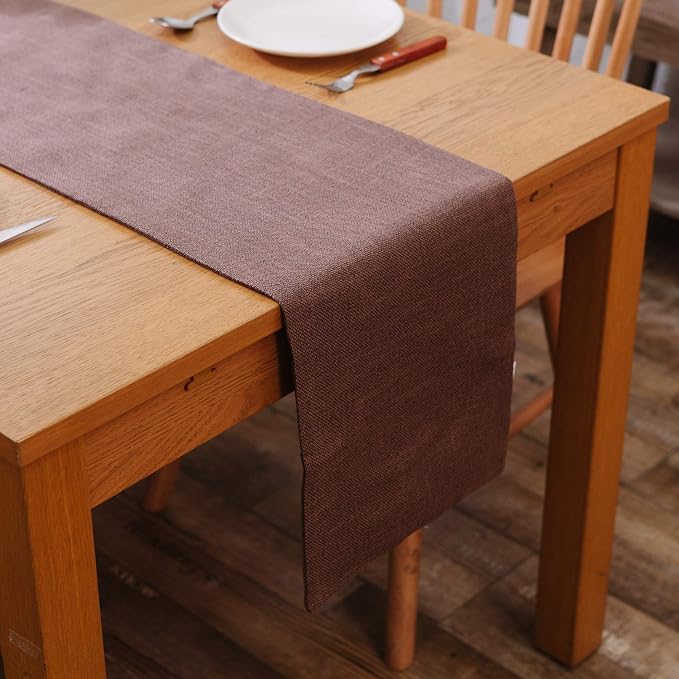 Soft Caddice Faux Linen Table Runner 2 Piece Fabric in 1 - Image 2