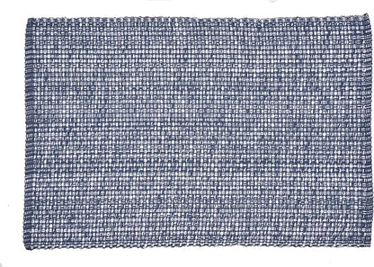 Urban Villa Placemats for Dining Table 100% CottonPlacemats 14''x20'' Over Sized Tablemats Set of 6Placemats Blue/White Two Tone Tablemats for Family Dinners Wedding Parties Everyday Use Placemats