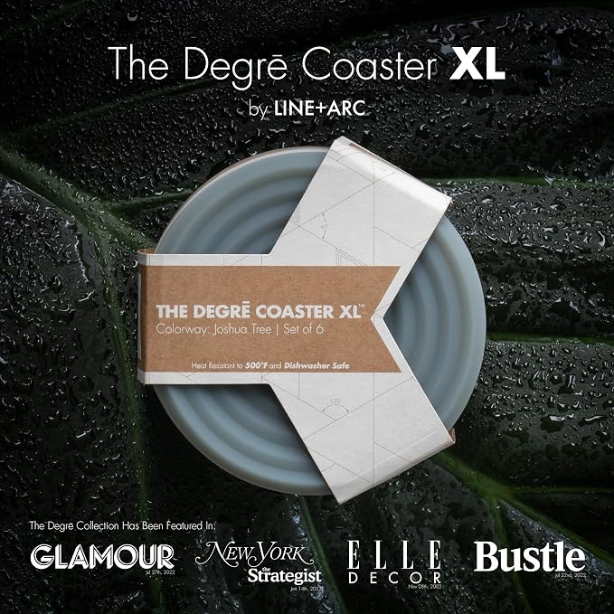 LINE+ARC Silicone Coasters feat. in NYT WireCutter | Waterproof, anti-stain - Image 2