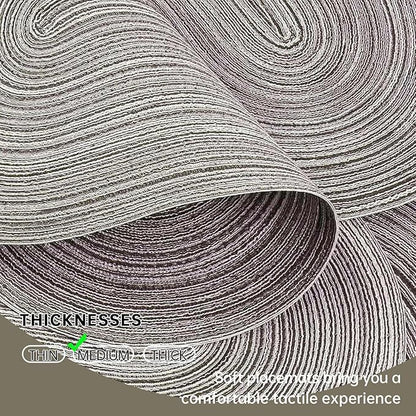 Noctiflorous Oval Braided Placemats Set of 6 Woven 12x18 Inch Non Slip Washable Heat Resistant Place Mats Round Tablemats for Dining Kitchen Party Daily Table Decor Dinner Mats (Gray, 6)