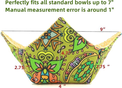 Cotton Microwavable Bowl Cozy, Microwave-Safe Hot Bowl Holders, Soup Bowl Cozy - Image 6