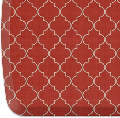 GelPro Elite Premier Anti-Fatigue Kitchen Comfort Floor Mat, 20x48", Lattice Garnet Stain Resistant Surface with therapeutic gel and energy-return foam for health & wellness