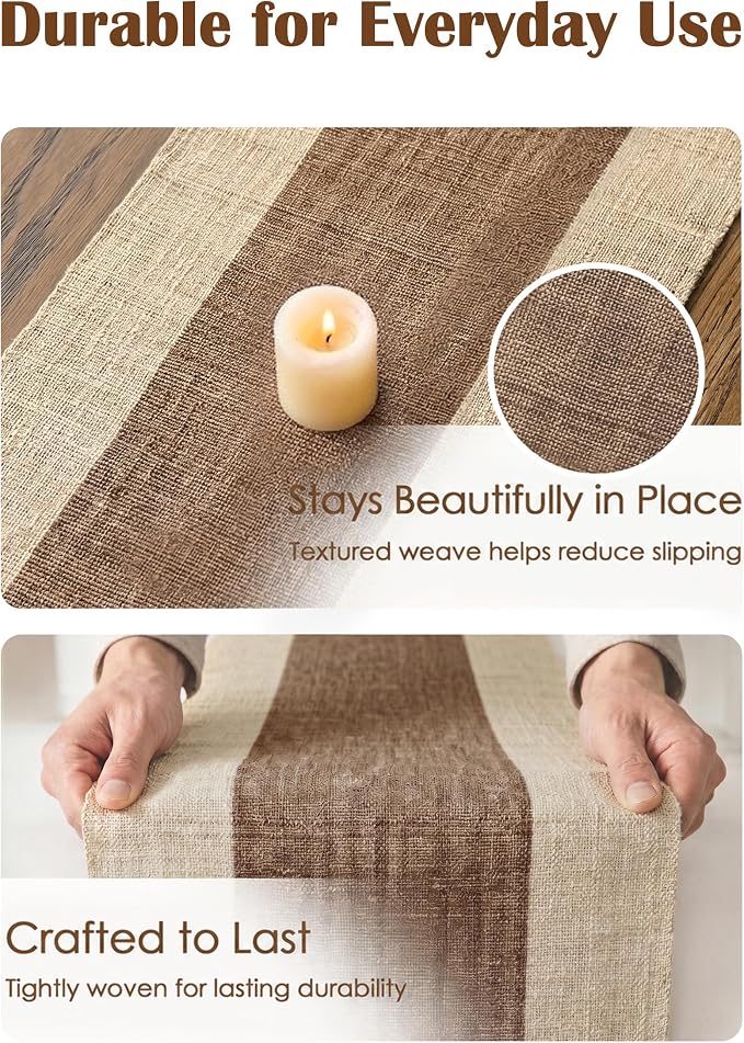 Table Runner, 13.8" × 72", 100% Natural Ramie, Handwoven | 100% Natural Ramie - Image 6