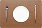 Set of 8 Faux Leather Placemats, PU Table Mats, Waterproof, Stain Resistant, Heat Resistant, Non-Slip Easy to Clean for Kitchen Dining Table,Conference Table F Flaxen