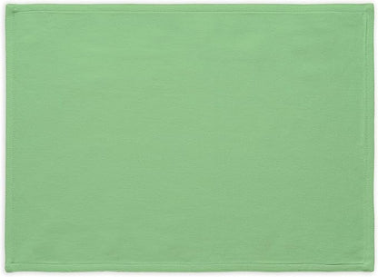 Calicot Placemats Set of 6 100% Cotton Washable Cloth Place Mats, Reusable Table Mats for Spring/Summer & Thanksgiving Christmas Decorations Kitchen Dining Party Wedding (Fair Green, 13" x 19")