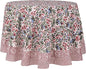 ATOSII Ambrosia 100% Cotton Round Boho Fall Tablecloth, Handblock Floral Table Cloth Linen for Kitchen Dining I Parties Wedding Outdoors Christmas Thanksgiving I Fall Home Decor 90" Inches Round
