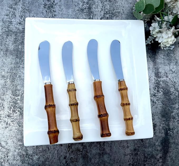 4 Pieces Set Butter knife, Pate Knife Cheese Spreader, Thick and Smooth blades - Image 2