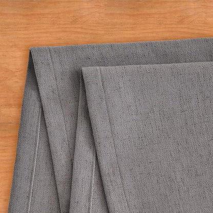 Wracra Linen Table Runner, Charcoal Grey Table Runners 108 Inches Long | Rich - Image 3