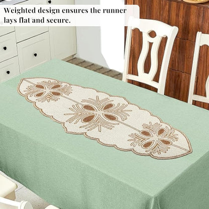 Beaded Table Runner, 13x36 in, polyester back, artisan-crafted, dining & - Image 7
