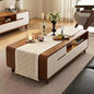 Coffee Geometric Linen Table Runner by UWWGKK