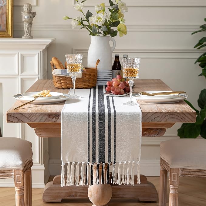 Boho Table Runner for Modern Farmhouse Decor, Dining Table décor 13 x 108 Inch - Image 3