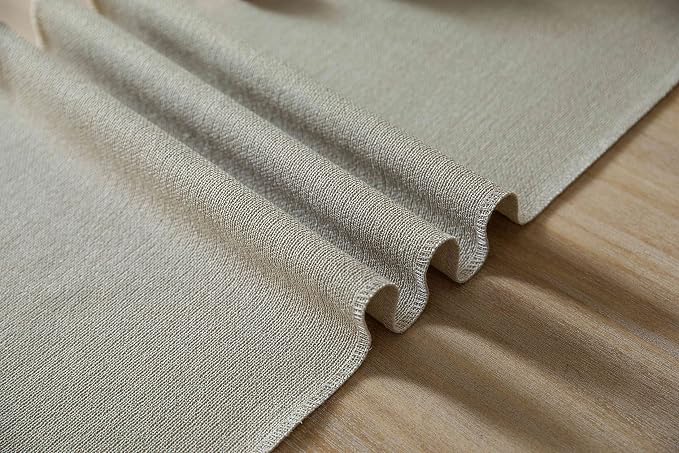Natural Table Runners 108 Inches Long, Burlap Linen Style Rustic Farmhouse - Image 6
