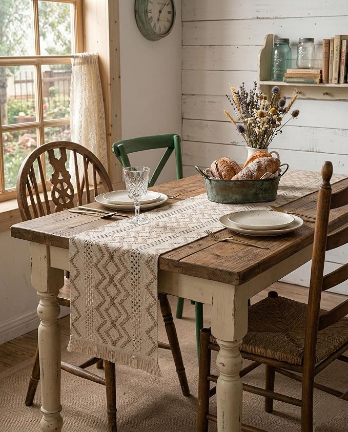 Macrame Geometric Table Runner - Image 6