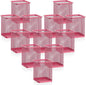 Segarty Pen Cup, 12 Pack Square Dark Pink Pen Holder by Segarty