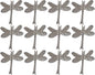 ALPHA Living HOME Dragonfly Napkin Rings - 12 Pcs Elegant Table Accessories Decorative Metal Napkin Holders for Wedding, Dinner Party, Holiday & Everyday Table Decor (Silver)