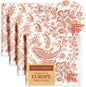 Maison d' Hermine Cloth Napkins Set of 4 100% Cotton for Thanksgiving Christmas Decorations Everyday Reusable Square Fall Napkins Cloth Washable Dinner Party (Cachemire, 20"x20")