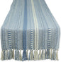 DII Farmhouse Braided Stripe Table Runner Collection, Stonewash Blue by DII