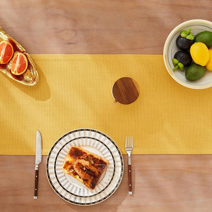 Rustic Cotton Linen Table Runner, 13x36 Inches Yellow | Farmhouse Style Linen - Image 5