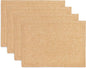 Solino Home Linen Cloth Placemats Set of 4 - 100% Pure Linen Golden Nugget Placemats 14 x 19 Inch for Spring, Easter - Athena
