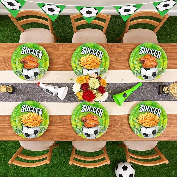 40 Pack Soccer Paper Plates - Image 7