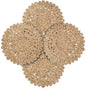 13.8" Corn Husk Woven Round Placemats Set of 4 - Wicker Boho Farmhouse Placemats - Rattan Table Mats for Dining Table, Wedding, Home