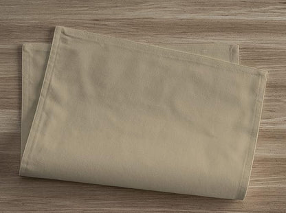 Calicot Placemats Set of 6 100% Cotton Washable Cloth Place Mats, Reusable Table Mats for Spring/Summer & Thanksgiving Christmas Decorations Kitchen Dining Party Wedding (Desert Beige, 13" x 19")