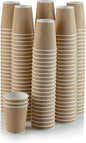 NYHI 150 8 oz Ripple Kraft Paper Cups Brown Hot Cold 3 Layer Rippled Small by NYHI
