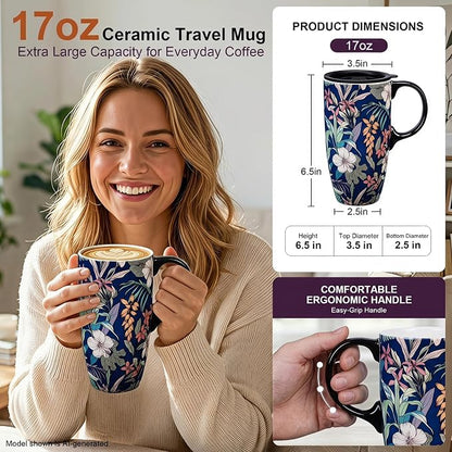 Topadorn 17oz Ceramic Travel Mug - Image 2