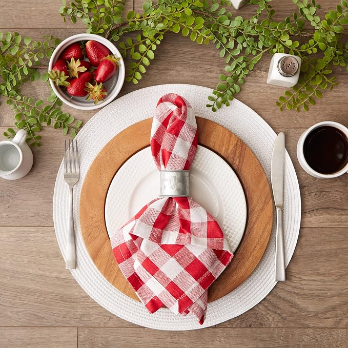 DII Checkered Tabletop Collection 100% Cotton, Machine Washable, Napkin Set - Image 6