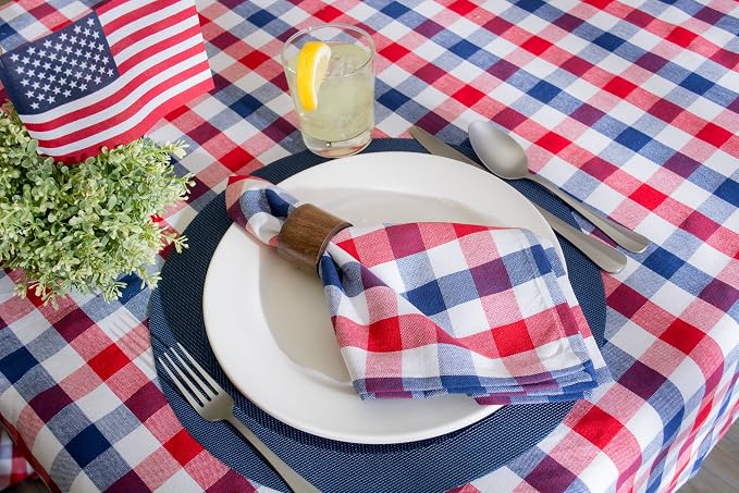 DII PVC Tabletop Collection Woven Indoor/Outdoor, Round Placemat Set, Nautical - Image 10