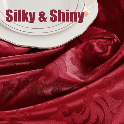 RUDONG M Satin Table Runners, 12 x 108 Inch, 2 Pack | Long Silky Damask - Image 5