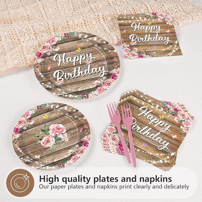 96 Pcs Wooden Birthday Party Decorations - Image 3